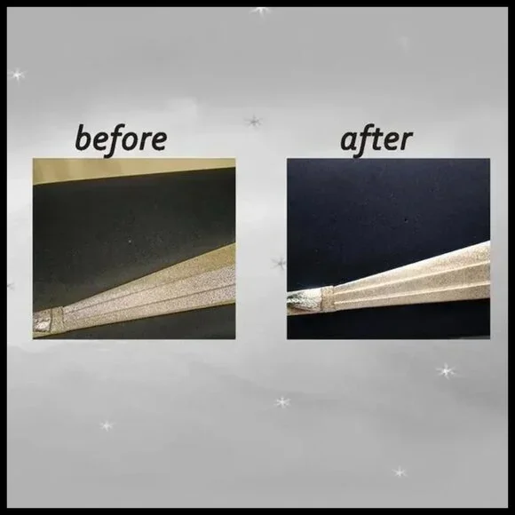 Convertible Clutch Black Gold Lame Evening Shoulder Bag Unused Vintage - Picture 5 of 15